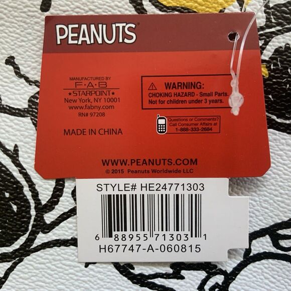 Peanuts Snoopy With Woodstock Black White Yellow Large Wristlet Clutch NWT - Picture 6 of 10